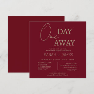 Convite Burgundy Um Dia De Fim Do Janta De Ensaio