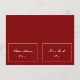 Convite Burgundy Wedding Place Card DIY