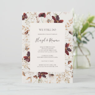 Convite Burgundy Wildflower Beige Nós Ainda Fazemos Renov