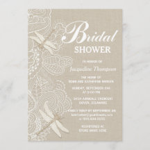 Burlap e Lace Rustic Chá de panela