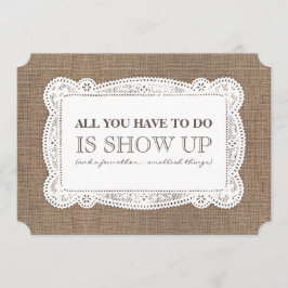 Convite Burlap Funny Bridesmaid / Proposta de Madrinha de