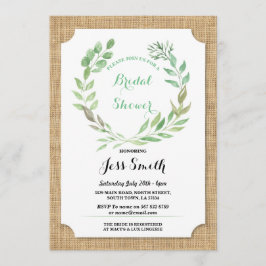 Convite Burlap Rustic Party - Chá de panela Deixa O Convit