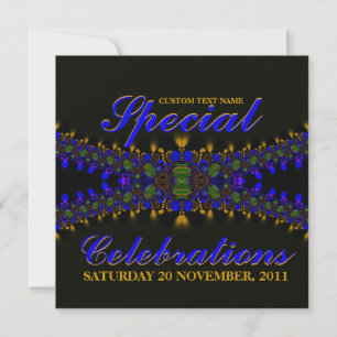 Convite Burning Hearts Electric indigo Lace Invitation