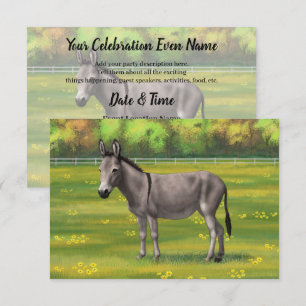 Convite Burro De Cinza De Cachorro De Pastura