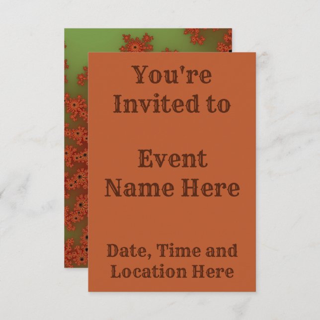 Convite Burst Fractal do outono (Frente/Verso)