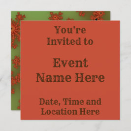 Convite Burst Fractal do outono