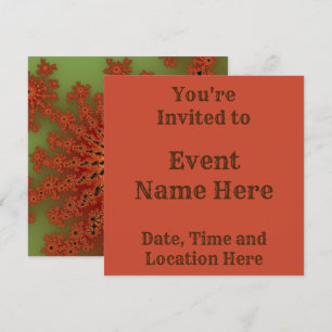 Convite Burst Fractal do outono