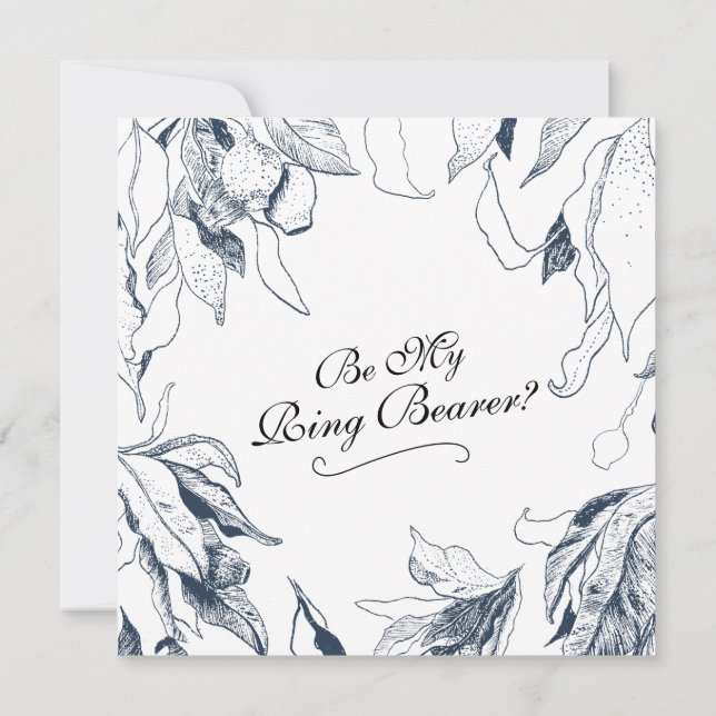 Convite Bush Wedding 'Be My Ring Bearer? (Verso)