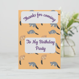 Convite Bushy Tail Possums Thank you Card