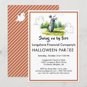 Convite Business Golf Club Halloween Par-tee