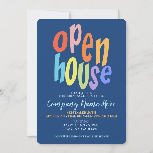 Convite Business Open House Modern (Frente)