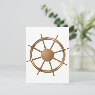 Convite Bússola de Roda de Navio Náutico Vintage