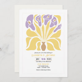 Convite Butter & Wisteria Abstract Floral Boho Wedding