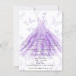Convite Butterfly Dance Purple Dress Doce Doce 16 Partido<br><div class="desc">Personalizar para qualquer evento</div>