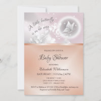 Butterfly Fantasy | Rosa Chá de fraldas de folha d