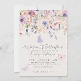 Convite Butterfly Floral Bridal Shower