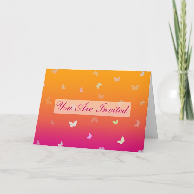 Convite Butterfly Sunrise multi-use Invitation (Frente)