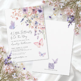 Convite Butterfly Wildflower Baby Shower