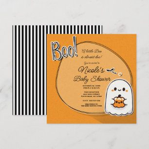 Convite BUU! Chás de Bebê do Pequeno Fantasma de Halloween