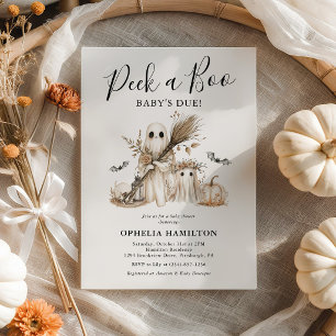 Convite Buu! O Bebê Já Chegou! Chá de Bebê Boho de Hallowe