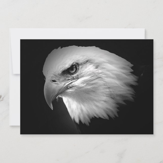 Convite BW Bald American Eagle (Frente)