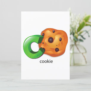 Convite C é para Biscoito Letra do Alfabeto Biscoito de Ch