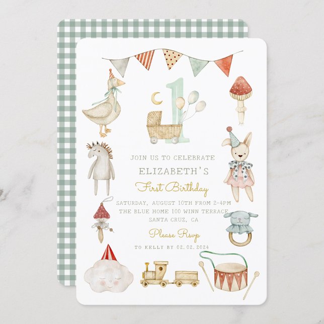 Convite Cabana de Cogumelos da Floresta Brinquedos Antigos (Criador carregado)