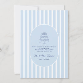 Convite Cabana Listrada Azul Casamento Minimalista