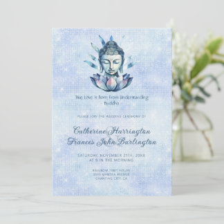 Convite Cabeça de Buda em Aquarela Cerimônia de Casamento