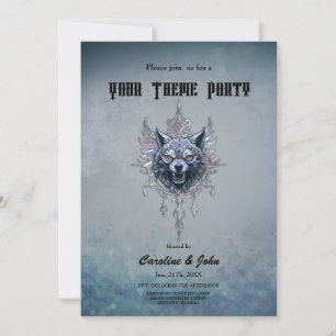 Convite Cabeça mística de lobo.
