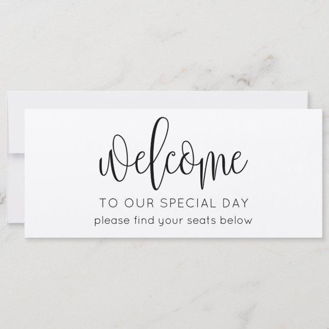 Convite Cabeçalho de boas-vindas do gráfico de casamento d (Frente)