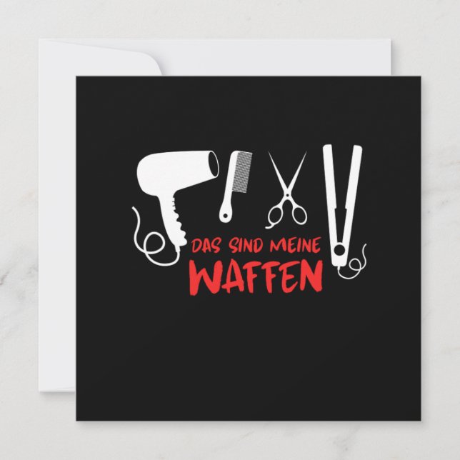 Convite Cabelo de cabeleireiro Estilha pelo pelo cabelo Se (Frente)