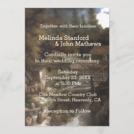 Convite Cabina de País Rústico