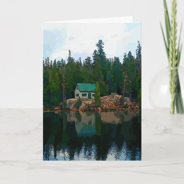 Convite Cabina Em Montanhas (Frente)