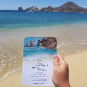 Convite Cabo San Lucas El Arco Casamento de Destino