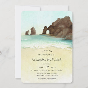 Convite Cabo San Lucas El Arco Casamento de Destino