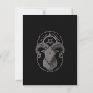 Convite Cabra do Diabo Pentagrama Baphomet Satan Oculto Sa