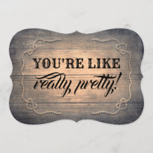 Cabra Engraçada/Madeira Rústica Madrinha de casame