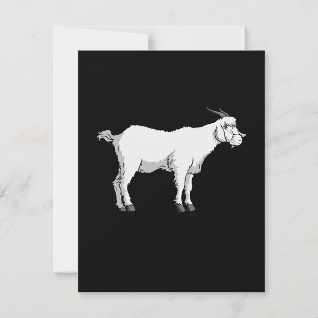 Convite Cabra Usando Máscara Facial Médica (Frente)