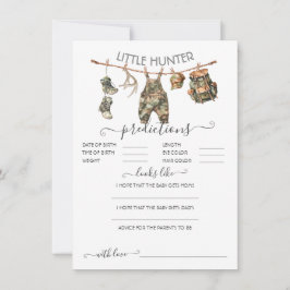 Convite Caça à Camo Clothesline Baby Predictions Jogo
