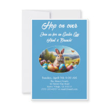 Caça ao Ovo Brunch Easter Bunny azul -