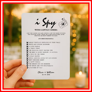 Convite Caça ao Tesouro de Fotos no Casamento I Spy Jogo d
