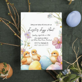 Convite Caça aos Ovos e Floral