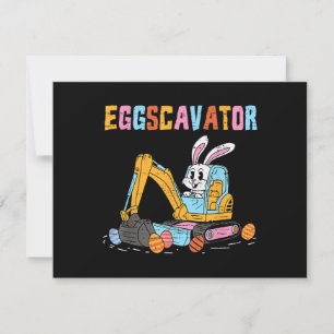 Convite Caça De Ovos De Páscoa Eggscavator Para