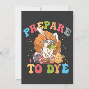 Convite Caça de Ovos para Tingir Prepare-se para Tingir Pr