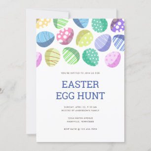Convite Caça Moderna Colorida ao Ovo de Páscoa