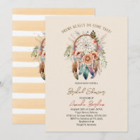 Caçador de sonho de aquarela elegante e flores