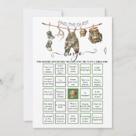 Convite Caçando o caçador do Camo Encontre o convidado BIN