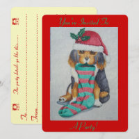 cachorrinho preto e marrom bonitinho vestido de na