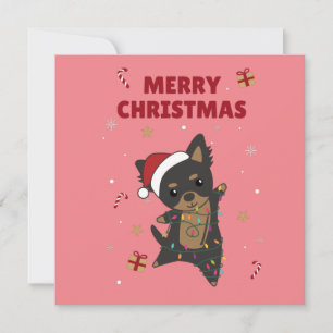 Convite Cachorro Chiwawa Natal Animais de Inverno Cães Con